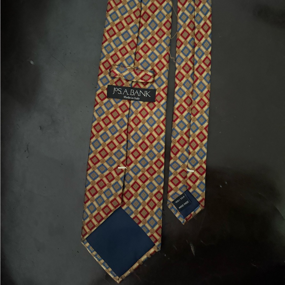 Jos. A. Bank Geometric Red and Gold Men's Tie